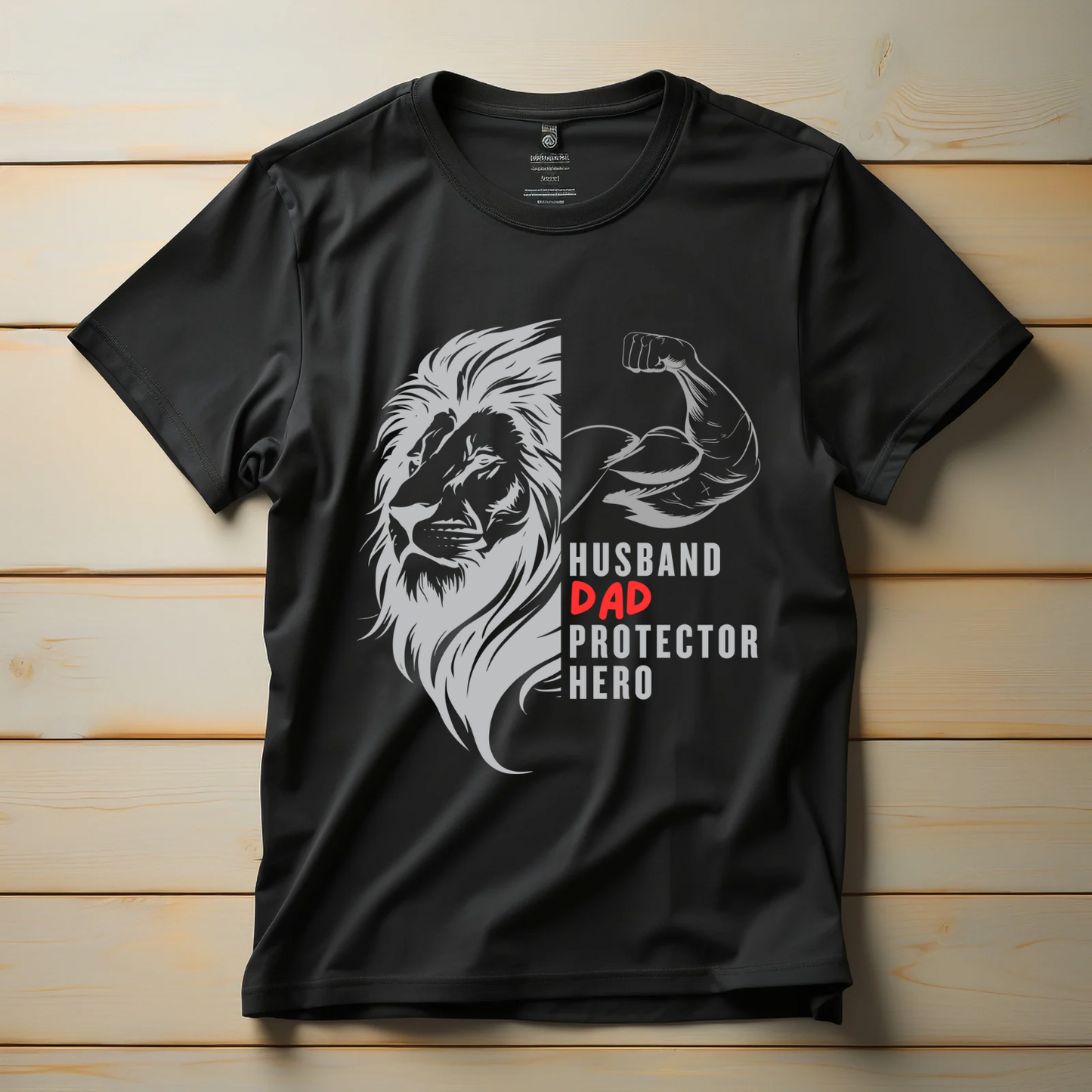 Husband Dad Protector Hero (Black)