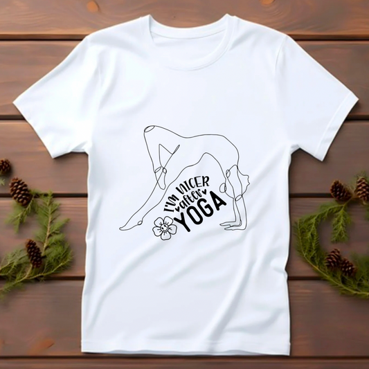 I'm Nicer After Yoga (White)