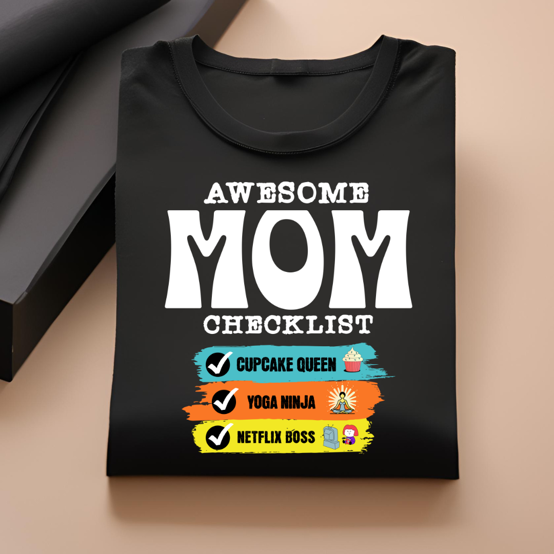 Awesome Mom Checklist (Black)