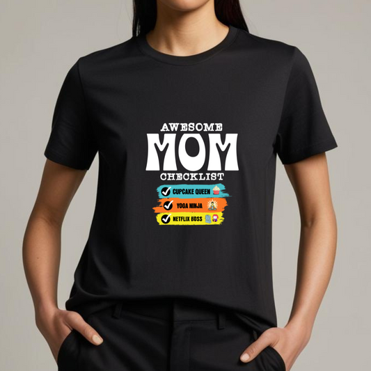 Awesome Mom Checklist (Black)