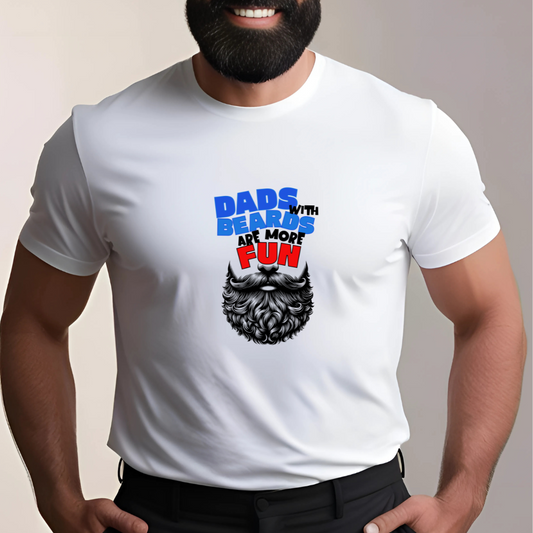 Dads with Beards are More Fun (White)