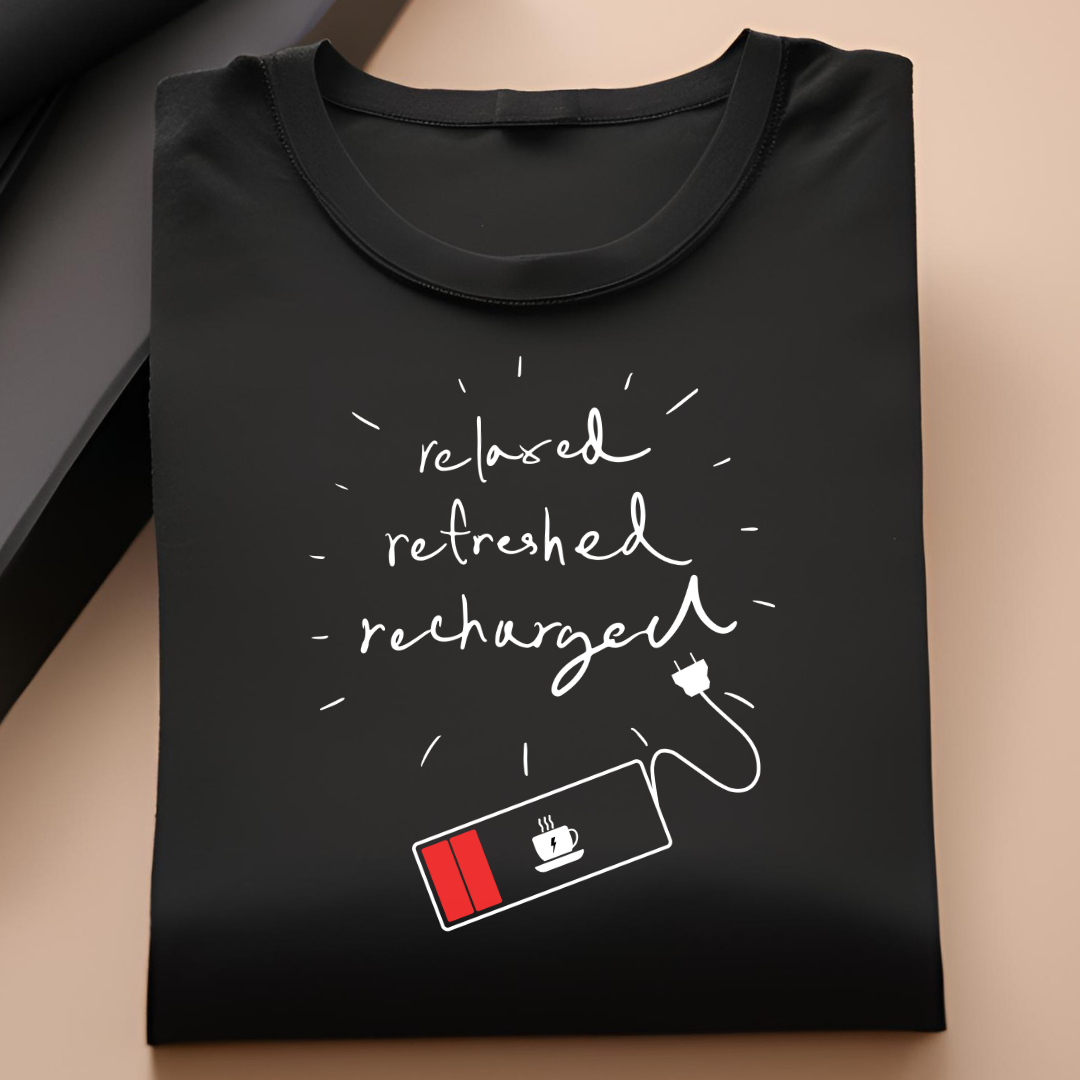 Relaxed Refreshed Recharged (Black) | Men's Fit