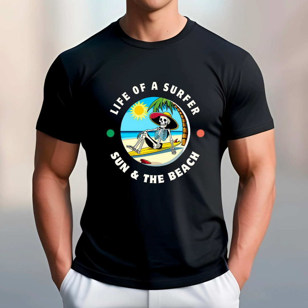 Life of a Surfer (Black) | Men's Fit