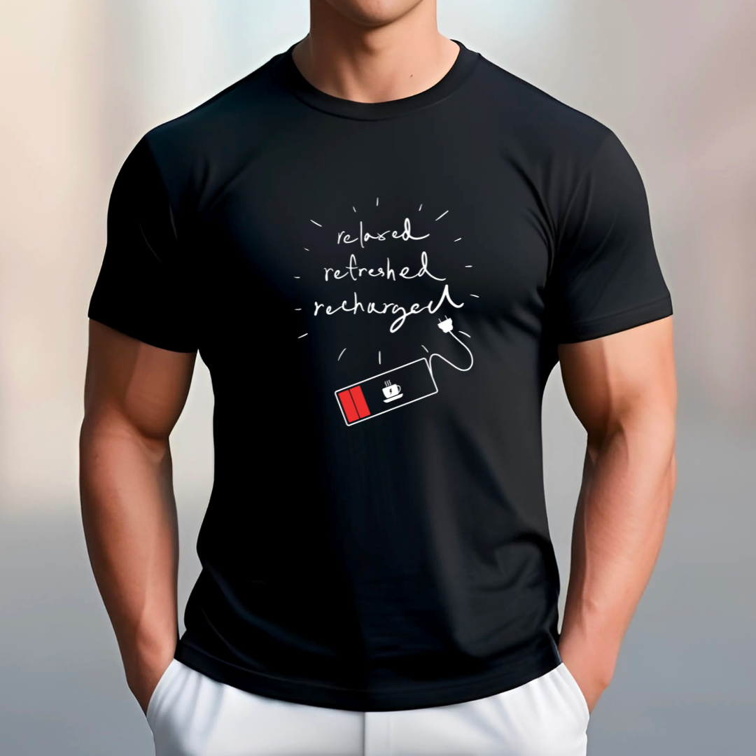 Relaxed Refreshed Recharged (Black) | Men's Fit