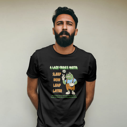 A Lazy Frog's Motto (Black)