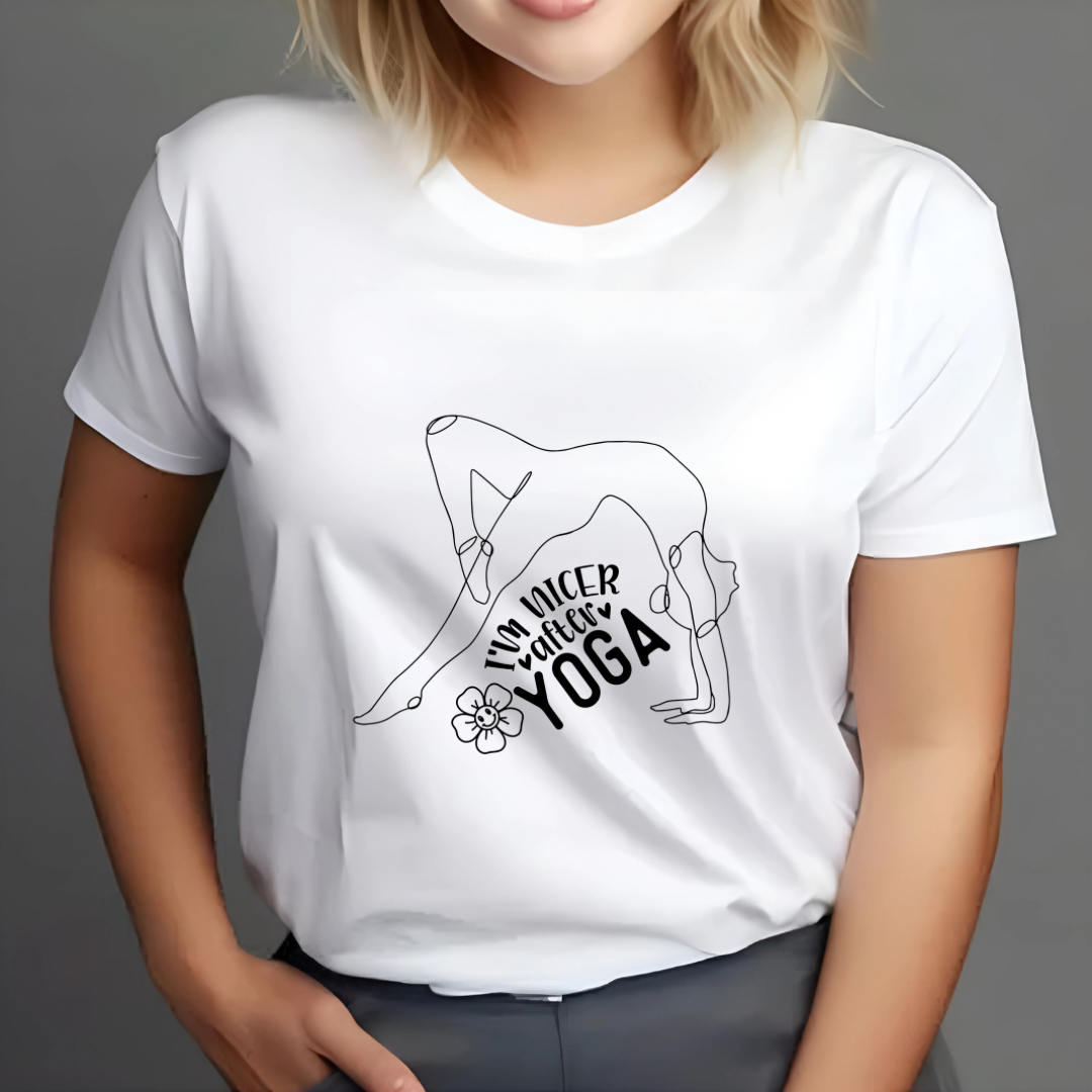 I'm Nicer After Yoga (White)