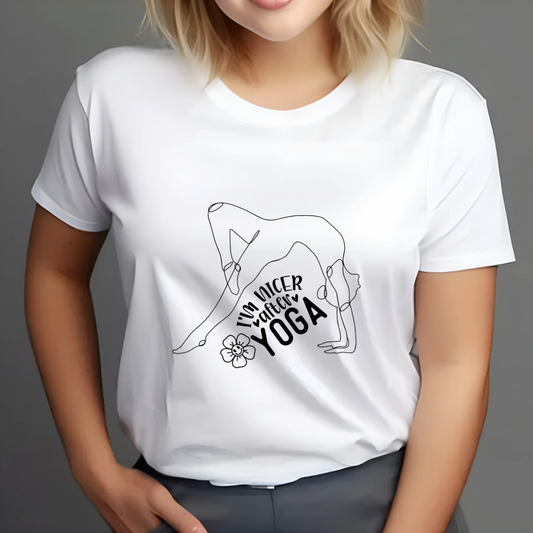 I'm Nicer After Yoga (White)