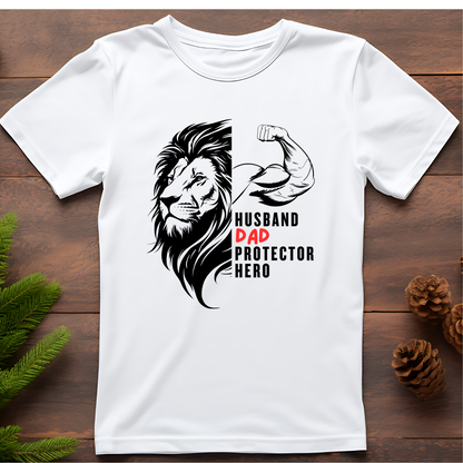 Husband Dad Protector Hero (White)