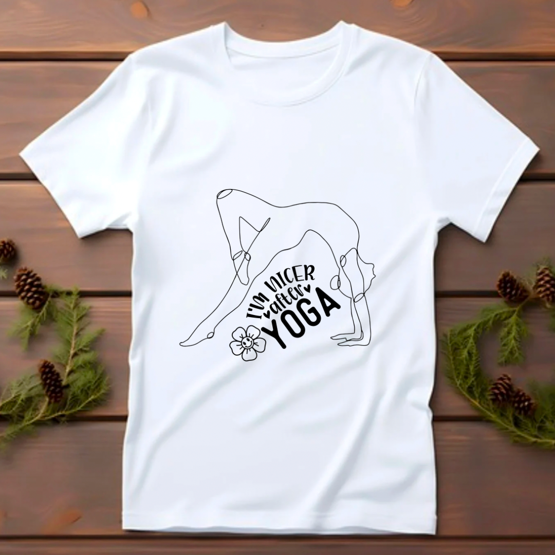 I'm Nicer After Yoga (White)