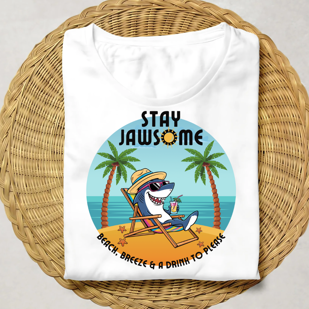 Stay Jawsome (White) | Men's Fit