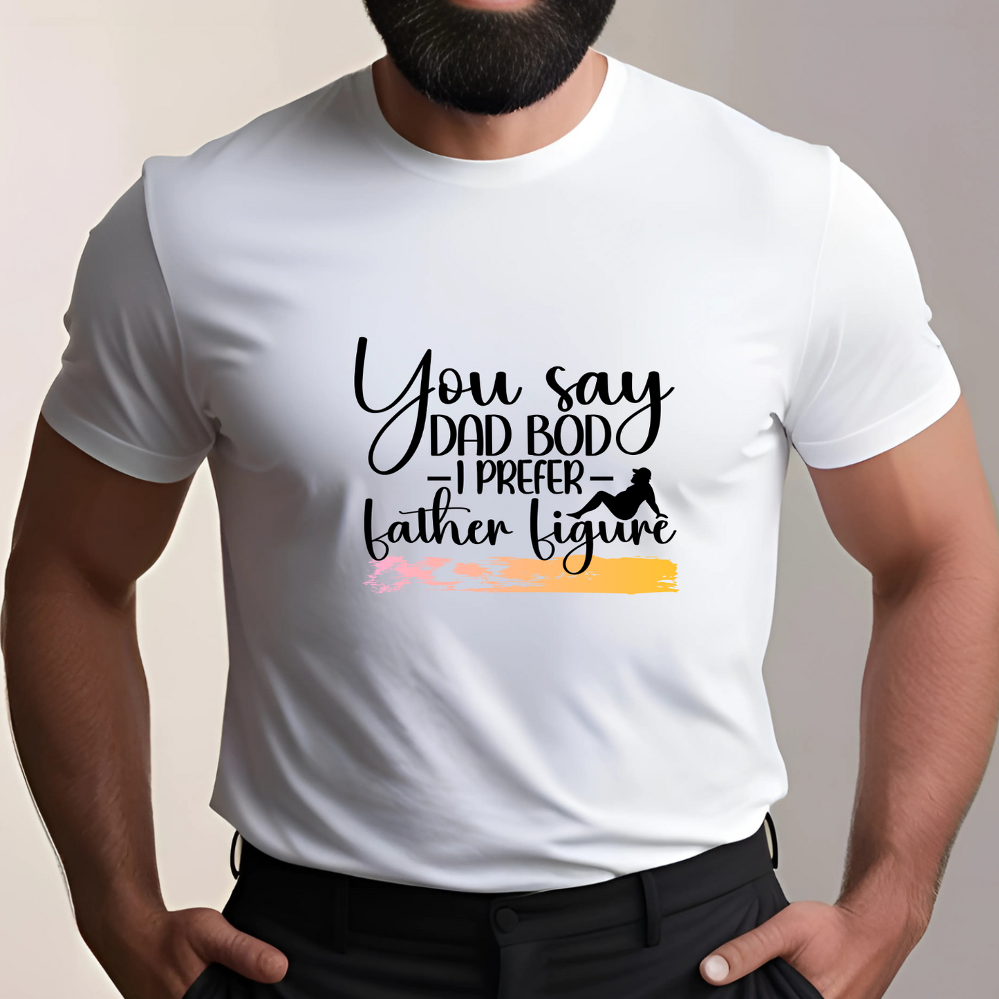 Dad Bod Father Figure (White)