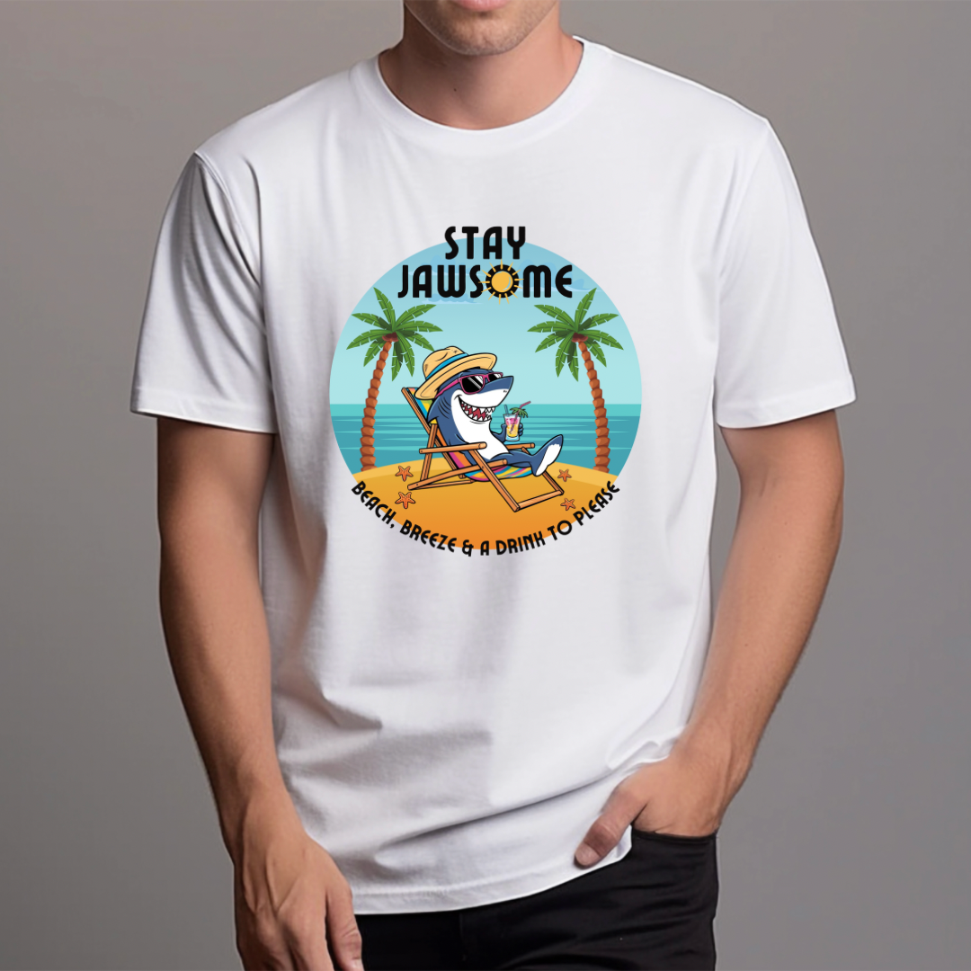 Stay Jawsome (White) | Men's Fit