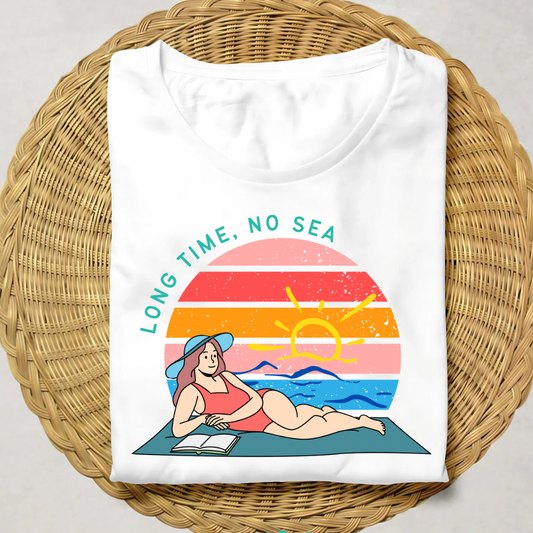 Long Time No Sea (White) | Women's Fit