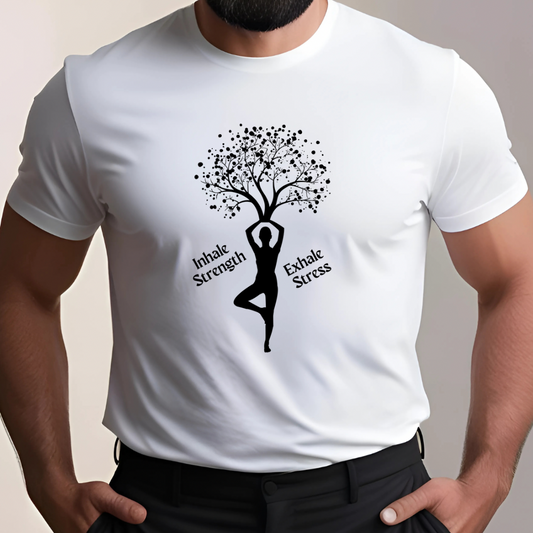 Inhale Strength Exhale Stress (White)