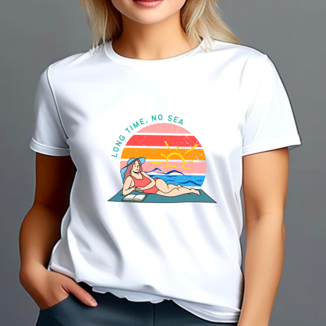 Long Time No Sea (White) | Women's Fit