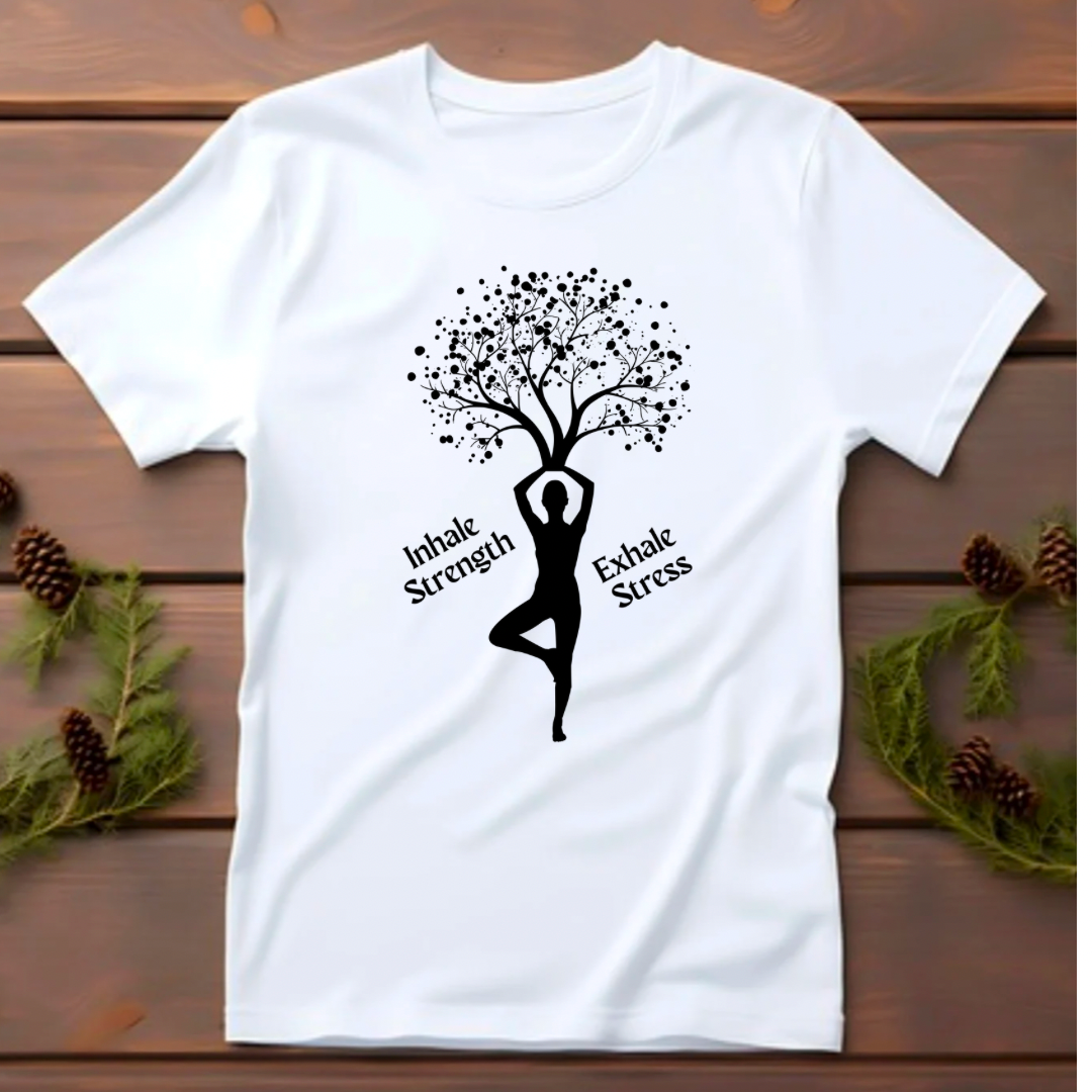 Inhale Strength Exhale Stress (White)