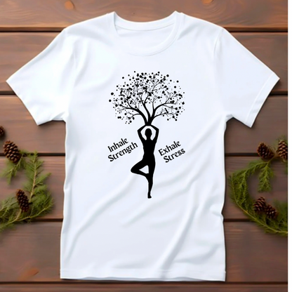 Inhale Strength Exhale Stress (White)