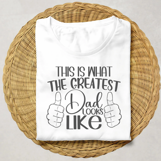 This is What Greatest Dad Looks Like (White) | Men's Fit