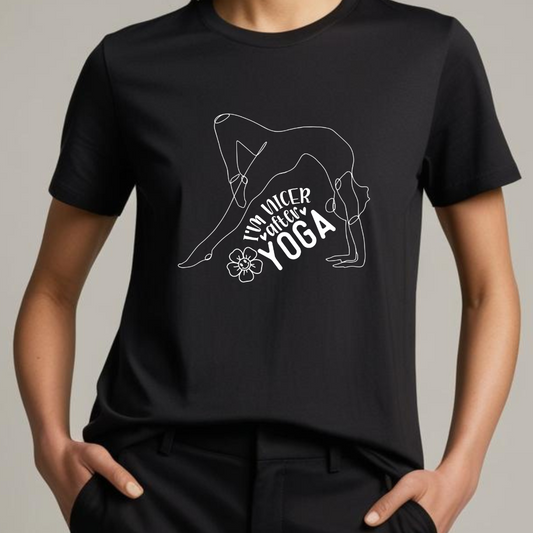 I'm Nicer After Yoga (Black)
