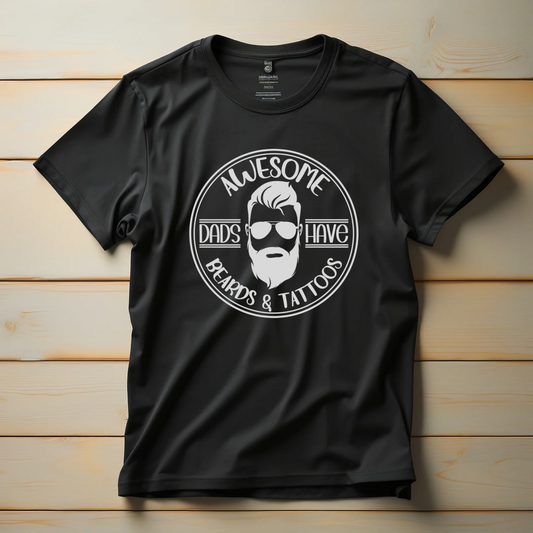 Awesome Dads Have Beards and Tattoos (Black)