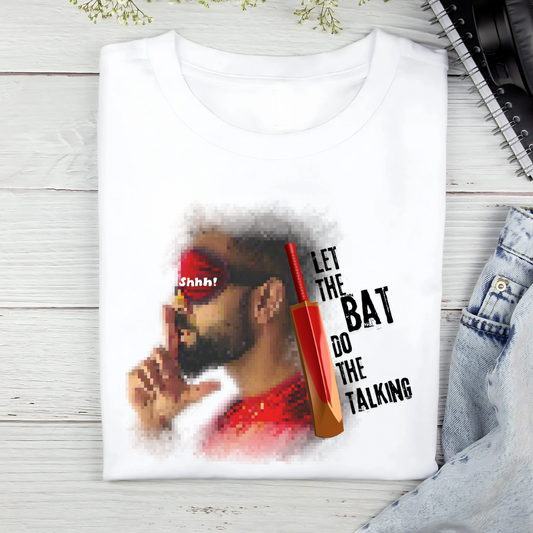 Shhh - Let the Bat Do the Talking (White)