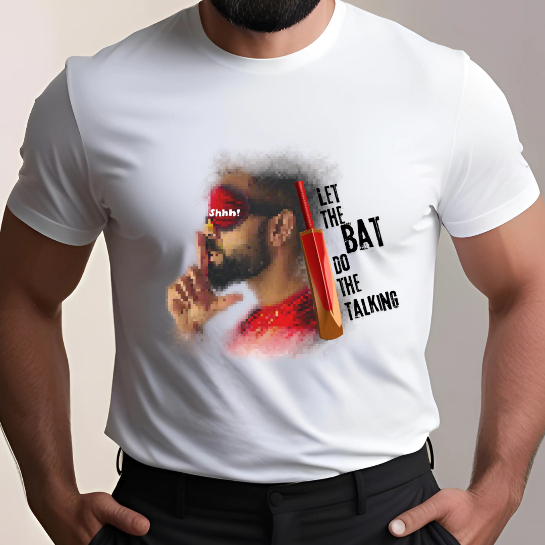 Shhh - Let the Bat Do the Talking (White)