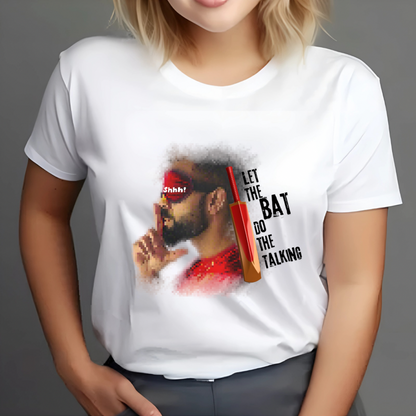 Shhh - Let the Bat Do the Talking (White)
