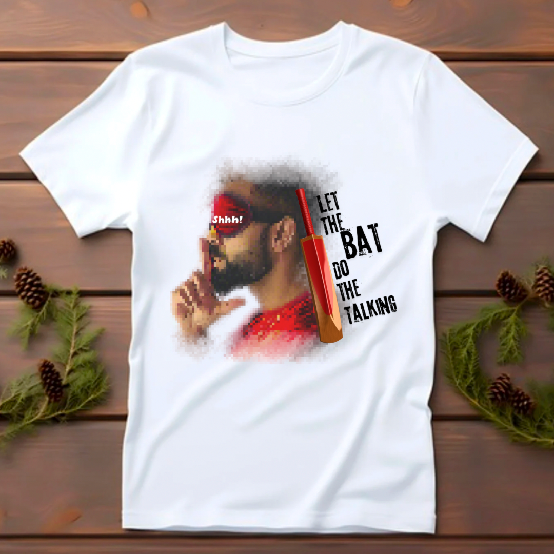 Shhh - Let the Bat Do the Talking (White)