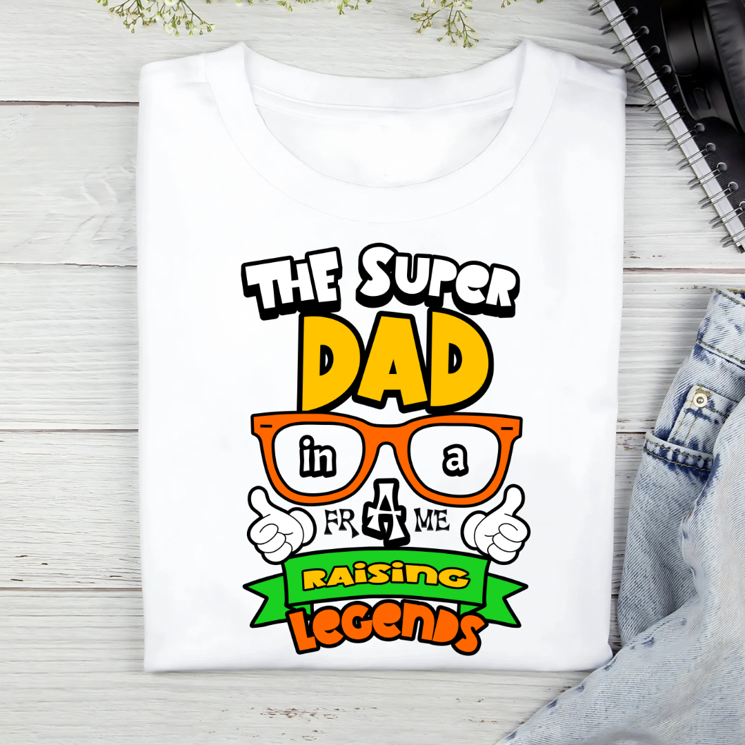 Super Dad in a Frame (White)