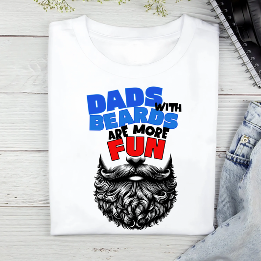 Dads with Beards are More Fun (White)