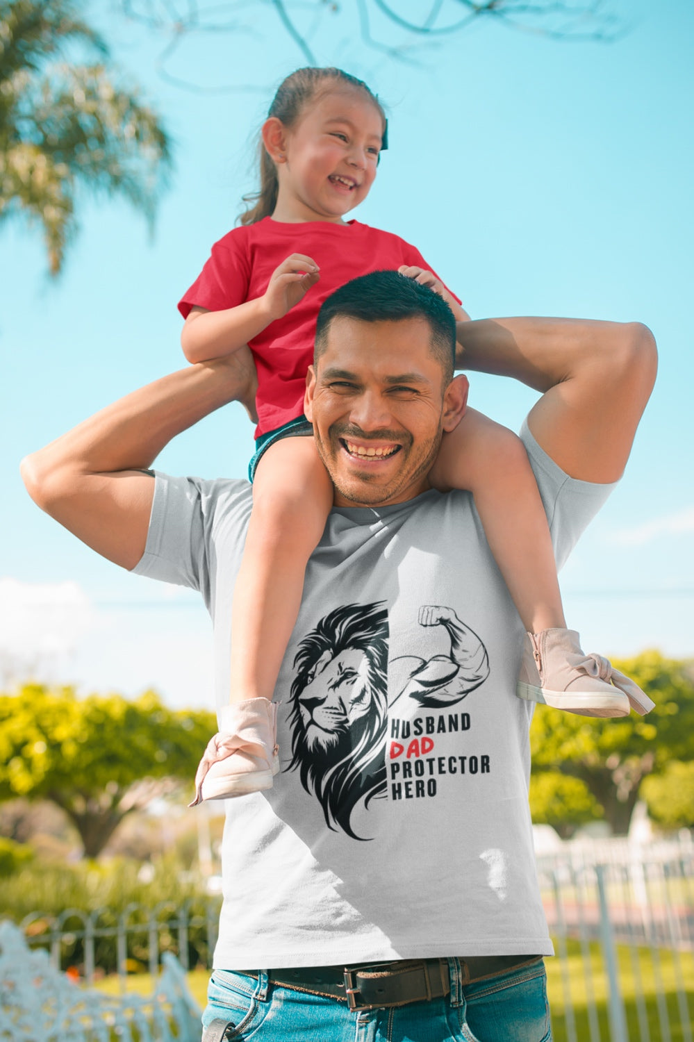 Husband Dad Protector Hero (White)