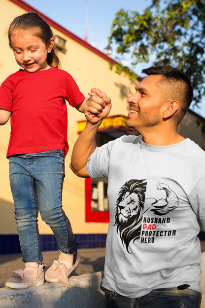 Husband Dad Protector Hero (White)
